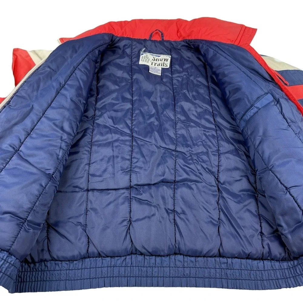 Vintage Ski Jacket Coat Puffer Men's Size Medium Y2K 90s‎ Snow Trails Outdoor